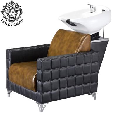 China comfortable & Durable Hair Wash Station Backwash Chairs Shampoo Bowl And Sink Shampoo Chair For Head Wash Beauty Salon for sale