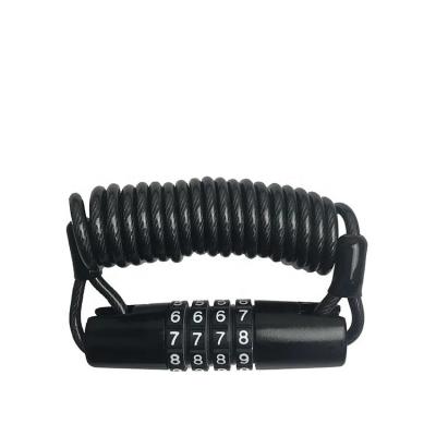 China 4 Digit Combination Code Bicycle Lock Steel Cable Lock High Security 4 Digit Bicycle Lock for sale