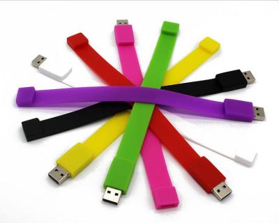 China Hot Selling USB Logo Wristband Silicone Wristband Custom USB Stick 4GB Wristbands Flash Drives for sale