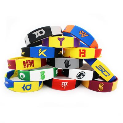 China Fashionable Hot Selling Debossed Customized Silicone Adjustable Wristband for sale