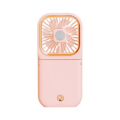 China 3 IN 1 Multifunction OEM Logo Portable 3 in 1 Folding Fan Power Bank with Lanyard for sale