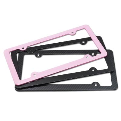 China Durable No MOQ New Custom Manufacturer USA Car Number License Plate Holder Frame Customized Gray Card Plate Frame New for sale