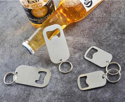 China Wholesale Stored Beer Bottle Opener Stainless Steel Metal Key Chain for sale