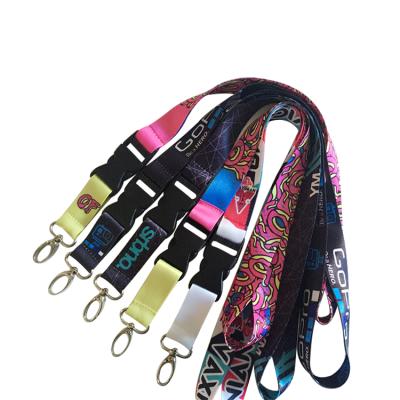 China Polyester NO MOQ Custom Sublimation Printing Lanyard For Keys Full Color Custom Design Badge Holder and Staff Cards for sale