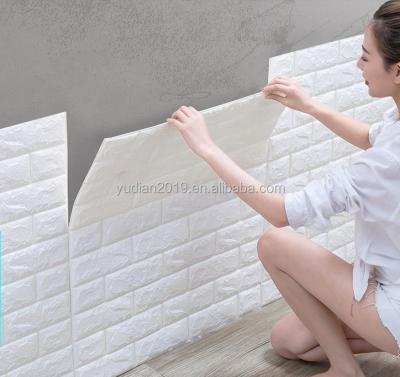 China Soundproof Timeet Brick Peel and Stick Wallpaper Self-Adhesive Brick Textured Wallpaper Removable Film for Room for sale