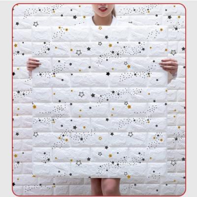 China Waterproof+ECO-Friendly 3D Wall Stickers Marble Brick Waterproof DIY Self-Adhesive Decor Background For Kids Room Living Room Wallpapers Sticker for sale