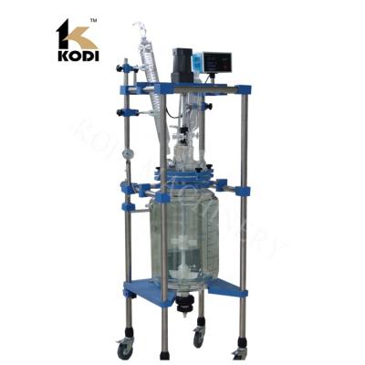 China Factory PGR Model Double Layer Borosilicate Glass Reactor Jacketed Glass Lined Reactor 3.3 for sale