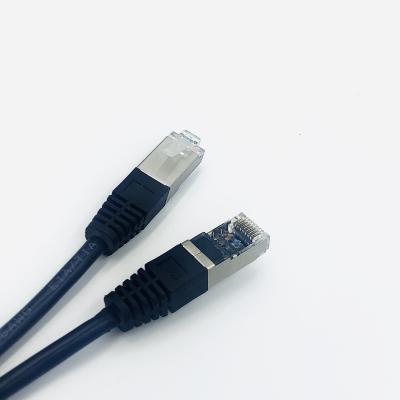 China Computer/router/swith/modem/set-top box high quality black copper shell UTP CAT5E cable for sale