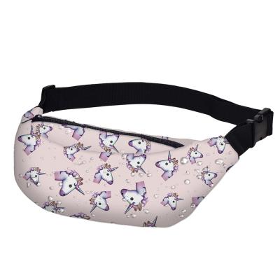 China Water Proof Fashion Fanny Pack Waist Pack Polyester Fashion Cartoon Fanny Pack Could Customize Pattern for sale