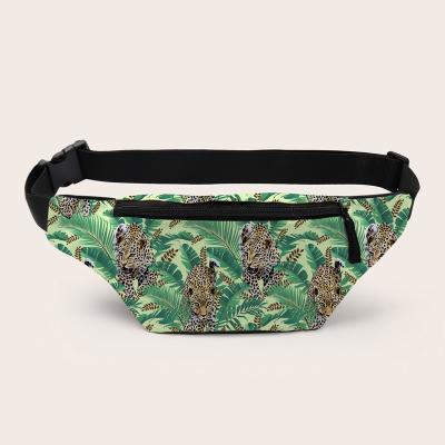 China China Manufacturer Wholesale High Quality Cool Waist Bag Fanny Pack 3D Waterproof Vivid Leopard Printing Unisex for sale