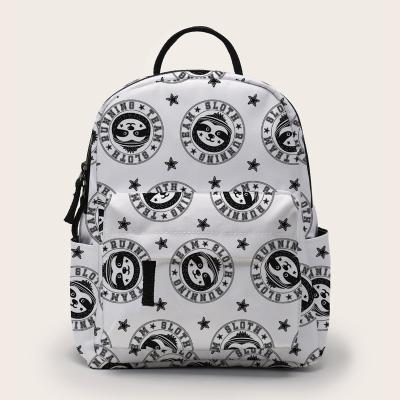 China Wholesale waterproof small backpack for women fashion laziness printing shoulder zipper backpack for sale