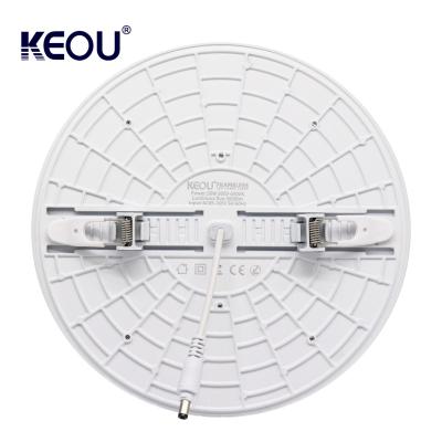 China Residential smart round dimmable 18W recessed smd led panel light frameless OEM ODM for sale