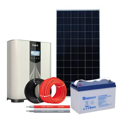 China Modern Solar System 3000W Hybrid Gel Battery Home Style Solar System For Home for sale