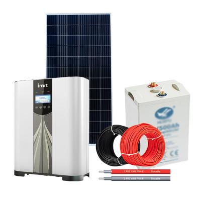 China Home Inverter Solar System 3000W Full Gel Battery Hybrid Solar Power System For Houses for sale