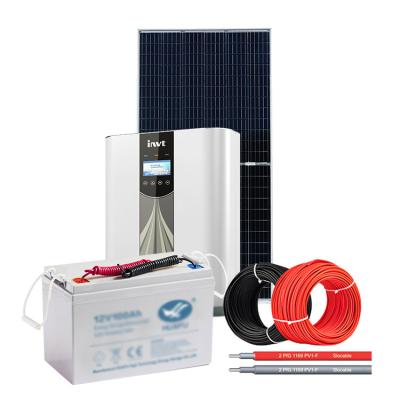 China Home Solar System 3000W Solar Panel Gel Hybrid Home Battery System Solar Power Systems for sale