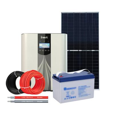 China Home Solar System 3000W Gel Battery Inverter Solar System Hybrid Kit for sale