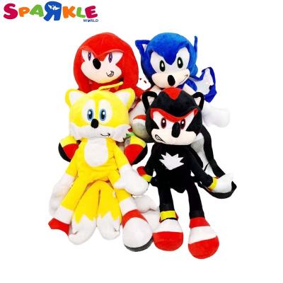 China New Personal Protection Movie 2 Sega Character Tails Stuffed Hedgehog And Stuffed Animal Set Toys Plush Sonic Plush Backpack Bag for sale