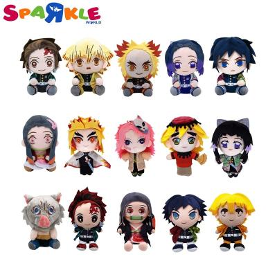 China Plush Stroking Toys In Current Updated Stroking Kamado Tanjirou Kamado Nezuko Stuffed Japanese Anime Demon Slayer Plush Toys for sale