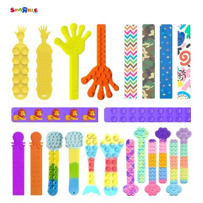 China Novelty Stirring Person Toys New Pushing Sounds Bubbles Simple Strain Sounds Doll Toy Set Sensory Fidget Toys For Kids for sale