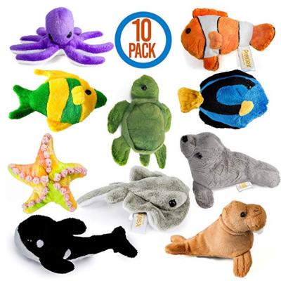 China Gifts for Kids Amazon Sells 10 Plush Dolls Parent-Child Storytelling Plush Sea Animals Interactive Toys for sale