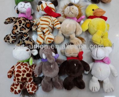 China Cheap sale Yiwu promotion small plush toy elephant tiger duck monkey giraffe dog for sale