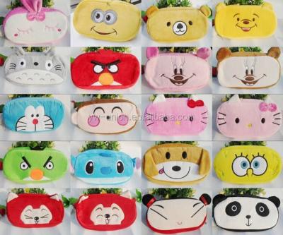 China Hot Sale Eco-friendly Plush Animal Pen Bags Kids Soft Plush Pencil Bag Plush Pen Bag for sale