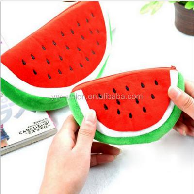 China Small Plush Eco-Friendly Watermelon Purse Coin Purse Kids Bag Activity Giveaway Contest Gift Bag Mini Watermelon Ornament for sale