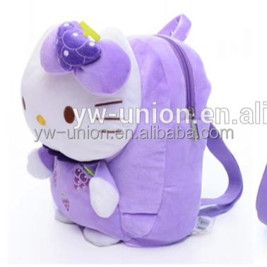 China Soft cotton fabric purple baby bag, friendly plush bag toys for kids, stuffed bag toys for 2015 for sale