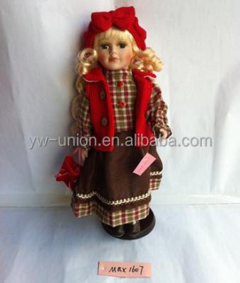 China High Quality Cartoon Toy Creative Porcelain Doll With Lovely Clothes for sale