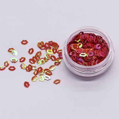 China Cosmetic Bulk Bulk Mix For Textile Decoration Lip Shape Glitter Powder Kg for sale