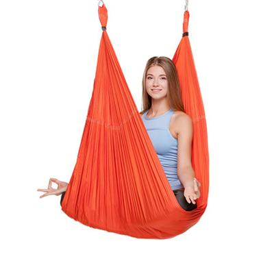 China Adult NATUDON Adjustable Colorful Aerial Yoga Strap Hammock Stretching Swing Workout Equipment With Mount for sale