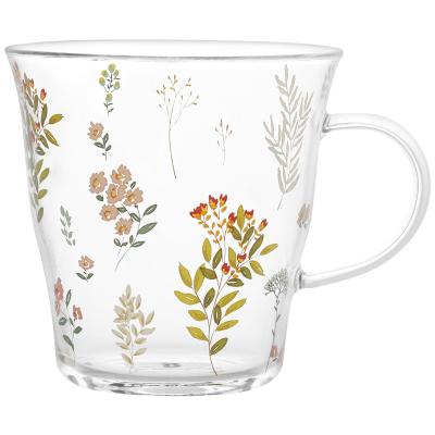 China Sustainable Handmade Glass Type And Stocked, Eco-friendly Glass Drinkware Long Led Feature Cup Mug for sale