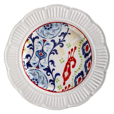 China Disposable Round Bowl Bowl Dish Set Ceramic Tableware Dinnerware Set Classic White Dinnerware Set for sale