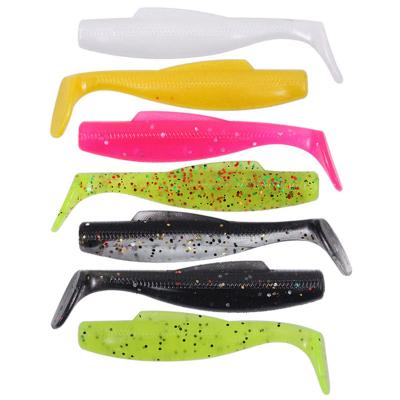 China 6pcs/bag Wholesale TPR Material 8cm Soft Plastic Worm Bait Fishing Lures SFL-002 for sale