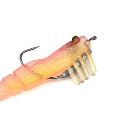 China Lead jig hot selling soft plastic head fishing for lure metal lead silicone tail wire slow basting rigs for freshwater YHRX-04A for sale