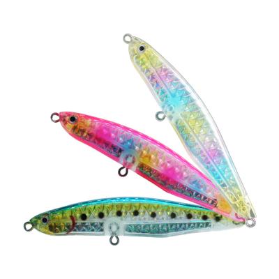 China 75mm Trout 11g Hard Plastic Minnow Fish Heavy Slow Sinking Shape Casting Long Fishing Lure For Freshwater YH3D75-11G for sale