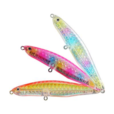 China 100mm 28g Sea Bass Sinking Fishing Lure Stick Pencil Walk Casting Dog Fishing Trolling Lure For Saltwater YH3D100-28G for sale