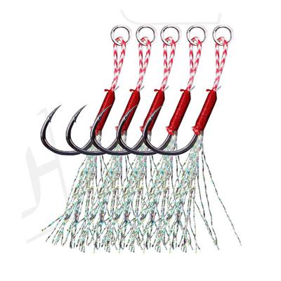 China Basting Aid Hooks Butterfly Glow Jigs Slow Fall Quick Hooks File High Carbon Steel Straight Bend for sale