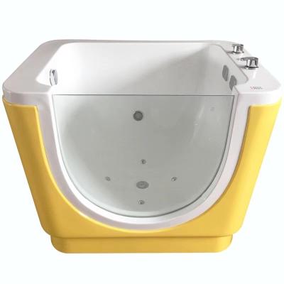 China 1100mm yellow baby Acrylic Massage Bathtub massage bath tub bathtub for sale