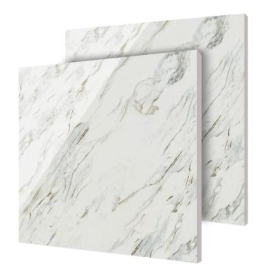 China 600x600mm indoor glossy finish white glazed porcelain floor tile Te koop