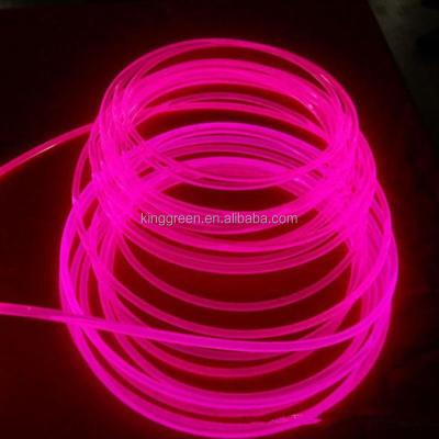 China 100m/Roll X Side 3mm Transparent Solid Core PMMA PMMA Fiber Optic Cable Luminous Dinner Glow High Quality for sale