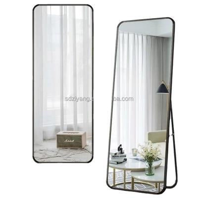 China Contemporary custom garden gold floor-standing wall mounted full length mirrors clothing store dress mirror for sale