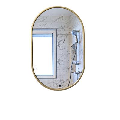 China 80*90Metal Zen Runway Shape Fancy Design Asian Gold Framed Decorative Wall Mirror Home Decor for sale