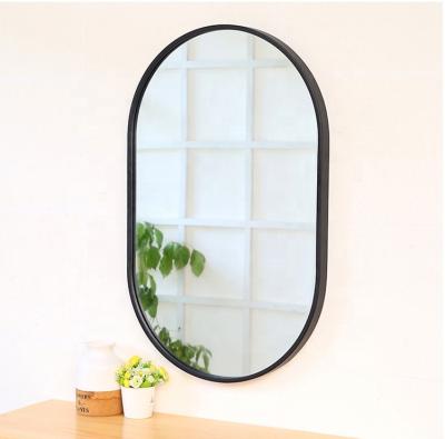 China Zen Framed Mirror Asian Smooth and Exquisite View, Simple Explosion-Proof Oval/Round Aluminum Alloy Glass Track Wall Customized for sale