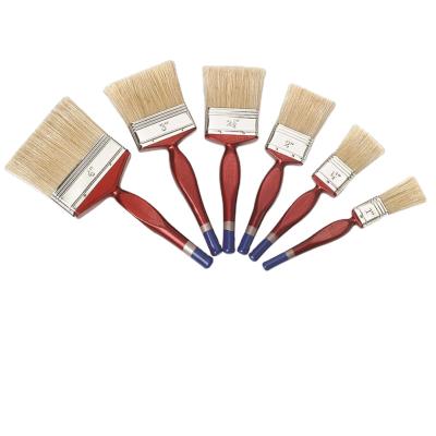 China High Quality Pure Bristle Paint Brush With Plastic Handle In Paint Brush Manufacturer for sale