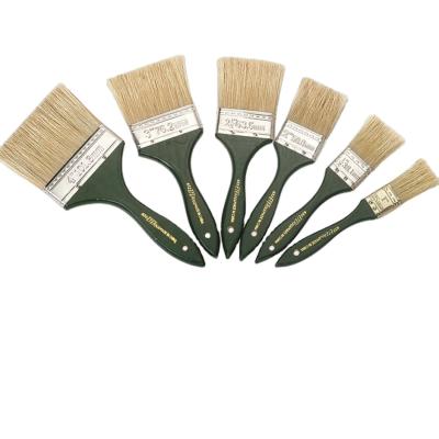 China Hot Sale Cheapest Natural Wood Handle Bristle Paint Brush Paint Wholesale for sale