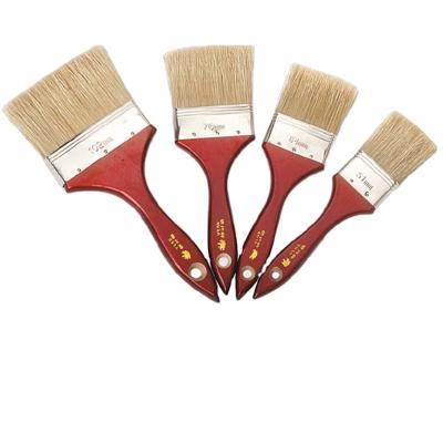 China Hot Sale Cheapest Natural Wood Handle Bristle Paint Brush Paint Wholesale for sale