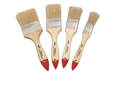 China Hot Selling High Quality Wooden Handle Natural Bristle Paint Brush for sale