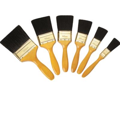 China High Quality Thick Wooden Handle Natural Bristle Paint Brush for sale