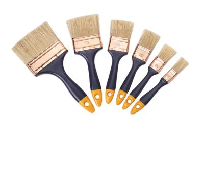 China High Quality Pure Bristle Paint Brush With Plastic Handle Paint Brush for sale